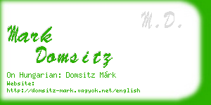mark domsitz business card